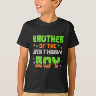 Födelsedags Pojkens Bror Pixel Spel Video Spel T Shirt