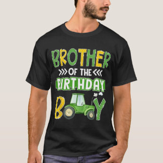 Födelsedags Pojkens Bror Traktorer Jordbrukslastbi T Shirt