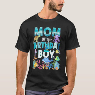 Födelsedags Pojkens Mamma Havsfisk Havsdjur Akvari T Shirt