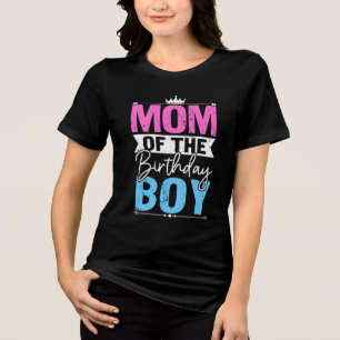 Födelsedags Pojkens Mamma T-Shirt Födelsedags Po