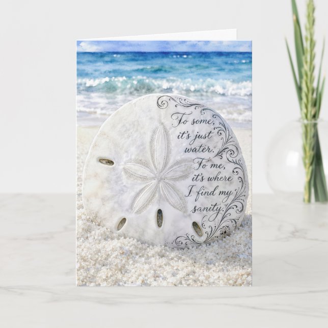 Födelsedags Sanddollar med Inspirerande Citat Kort (Framsida)