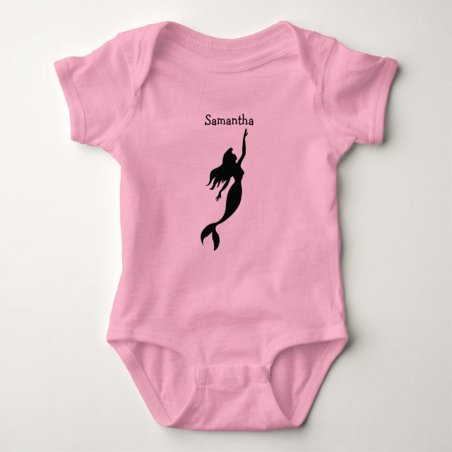 Födelsedags Sjöjungfru Party Baby Ensemblen T Shirt (Framsida)