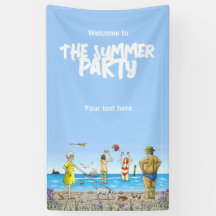 Födelsedags sommarstrandfest