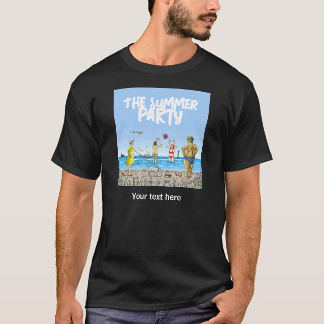 Födelsedags sommarstrandfest t shirt (Framsida)