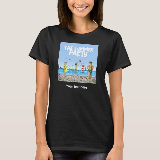 Födelsedags sommarstrandfest t shirt (Framsida)