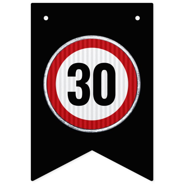 Födelsedags Speed Limit skylt - ALDER (Första flaggan)