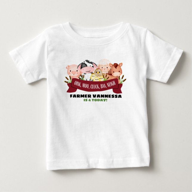 Födelsedags-T-shirt för bondgård T Shirt (Framsida)