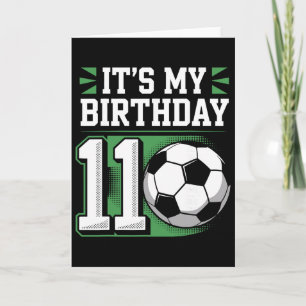 Födelsedags T-Shirts 11 Fotboll Det Är Min 11-årsd Kort