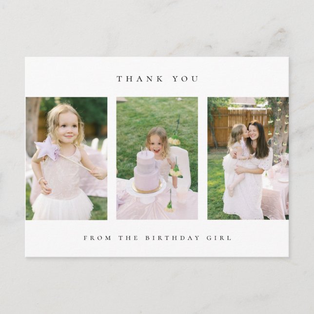 födelsedags tack fotopostkort vykort (Framsida)