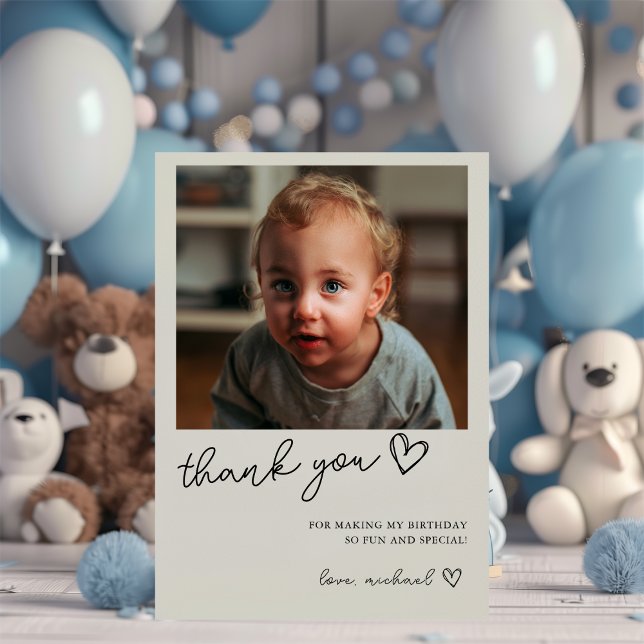 Födelsedags Tacksamhets Fotokort Inbjudningar (Skapare uppladdad)