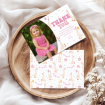 Födelsedags tacksamhetskort för flicka med dumma g