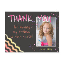 Födelsedags Tacksamt Foto kort Vågor och Stjärnor