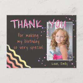 Födelsedags Tacksamt Foto kort Vågor och Stjärnor 