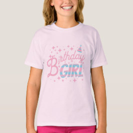 Födelsedags Tjej Barn T-Shirt Söt Födelsedagsfest