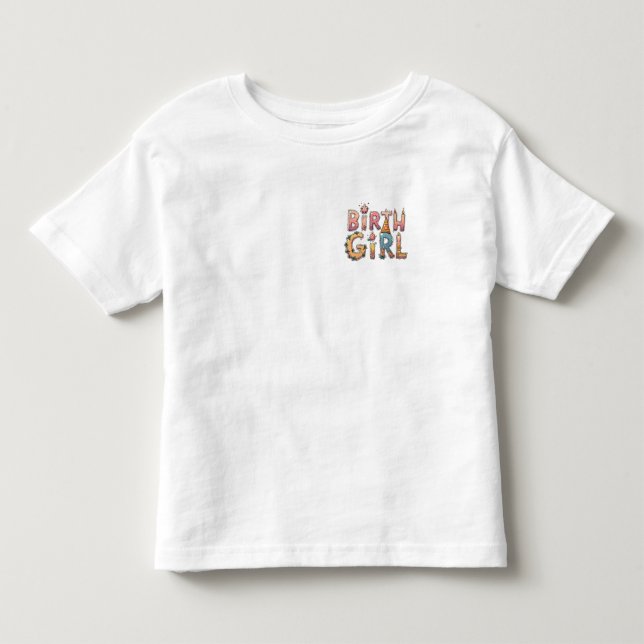 Födelsedags tjej T-shirt (Framsida)