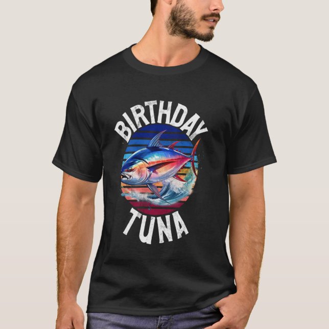Födelsedags Tonfiske T Shirt (Framsida)