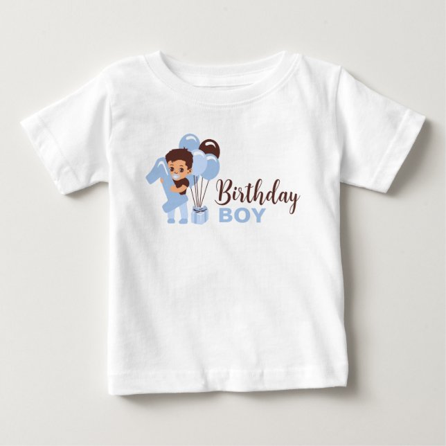 Födelsedags tröja för pojke med ballonger (Framsida)