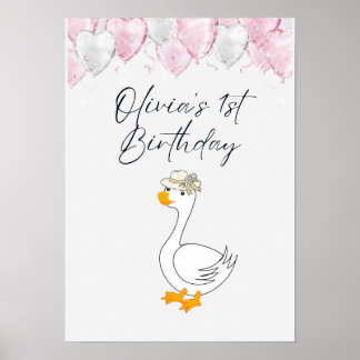 Födelsedagsaffisch för 1-årsdag med namn poster