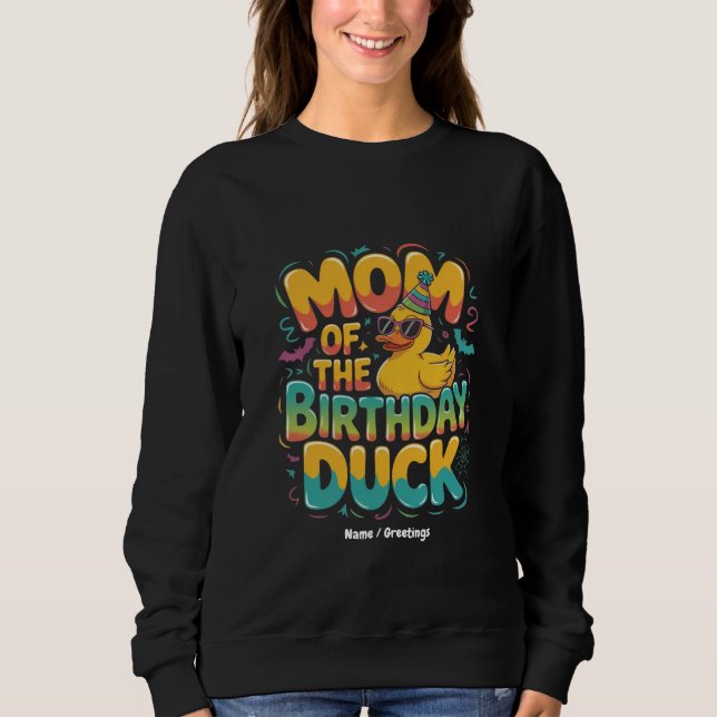 Födelsedagsankans mamma Gummiank Födelsedagsflicka T Shirt (Framsida)