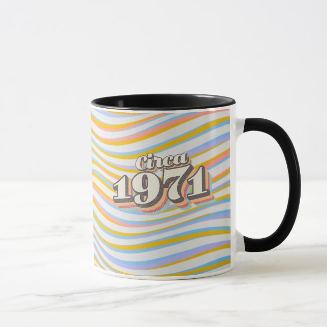 Födelsedagsår - Cirka 1971 Mugg (Höger)