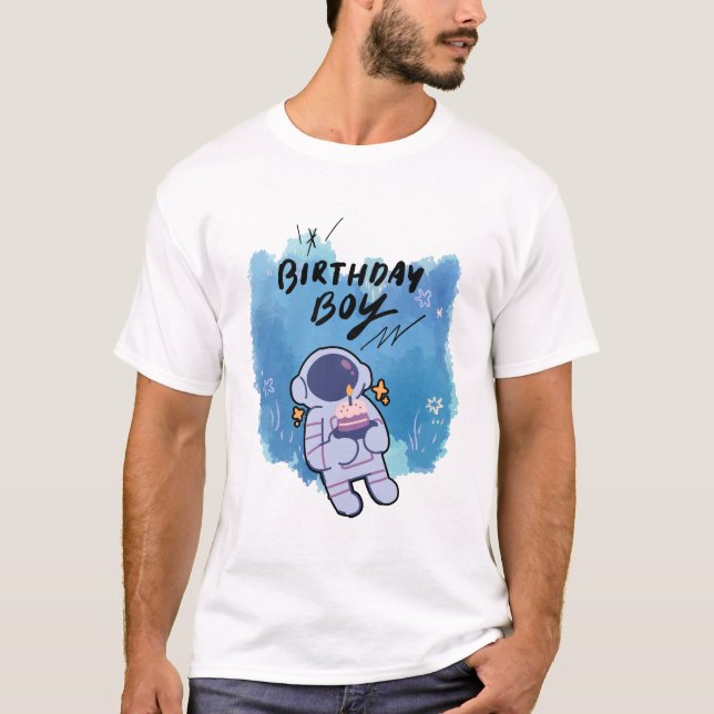 Födelsedagsastronauten T Shirt (Framsida)