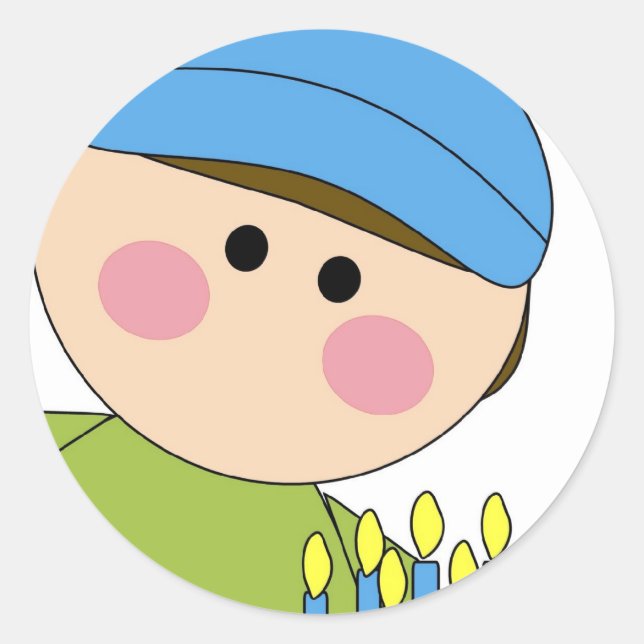 födelsedagsatikett runt klistermärke (Framsida)