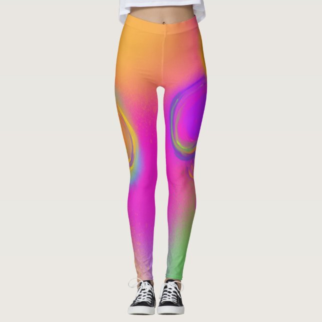 Födelsedagsballongdesign Leggings (Framsida)