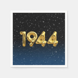 Födelsedagsballonger 1944 i stjärnor pappersservett
