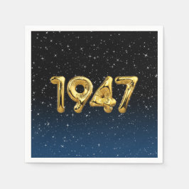 Födelsedagsballonger 1947 I stjärnor Servetter