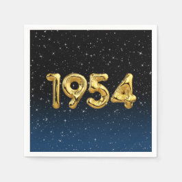 Födelsedagsballonger 1954 I Stjärnor Servetter