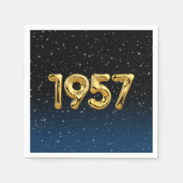 Födelsedagsballonger 1957 I stjärnor Pappersservett