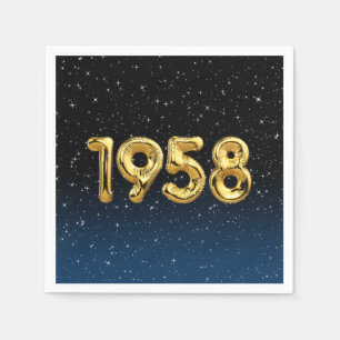 Födelsedagsballonger 1958 I Stjärnor Pappersservett