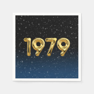 Födelsedagsballonger 1979 I stjärnor Näsdukar Pappersservett