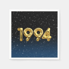 Födelsedagsballonger 1994 i stenar pappersservett
