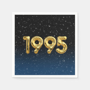 Födelsedagsballonger 1995 i stenar pappersservett