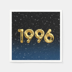 Födelsedagsballonger 1996 i stenar pappersservett
