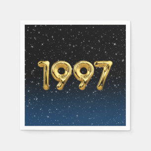 Födelsedagsballonger 1997 i stenar pappersservett