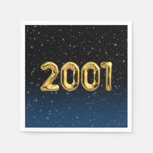 Födelsedagsballonger 2001 i stenar pappersservett