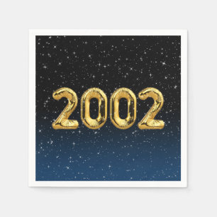 Födelsedagsballonger 2002 i stenar pappersservett