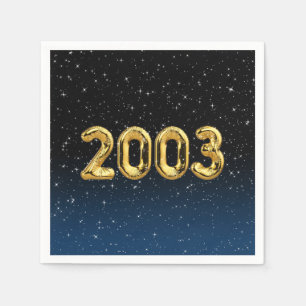 Födelsedagsballonger 2003 i stenar pappersservett