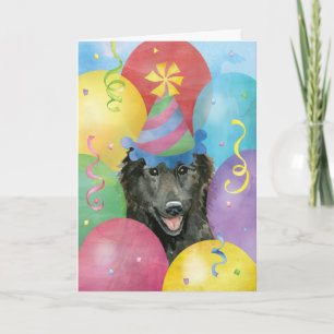 Födelsedagsballonger Belgisk Fårhund Kort