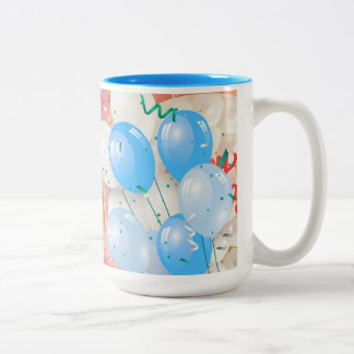 Födelsedagsballonger Celebration Mug Två-Tonad Mugg