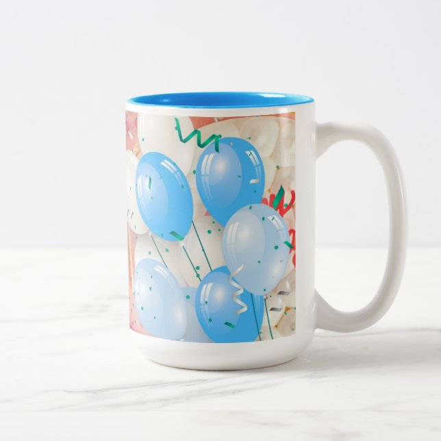 Födelsedagsballonger Celebration Mug Två-Tonad Mugg (Höger)