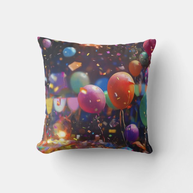 Födelsedagsballonger Dekorativ kudde (Framsida)