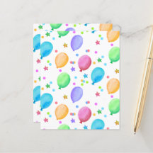 Födelsedagsballonger Färgglatt Scrapbookpapper