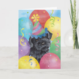 Födelsedagsballonger Kerry Blue Terrier Kort