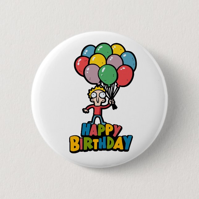 Födelsedagsballonger Knapp (Framsida)