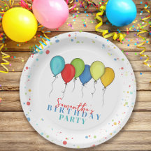 Födelsedagsballonger Konfetti Whimsical Calligraph