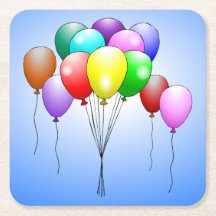 Födelsedagsballonger Pappersunderlägg