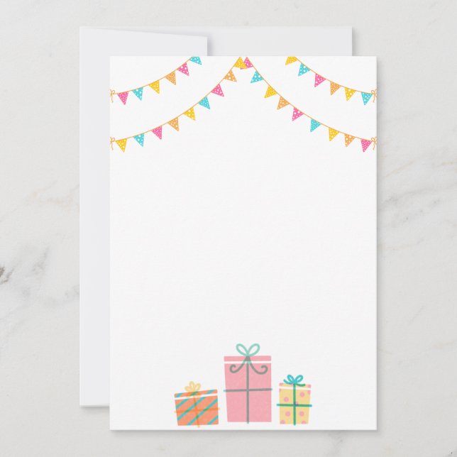 Födelsedagsballonger Part Invitationer Annonsering Inbjudningar (Framsida)